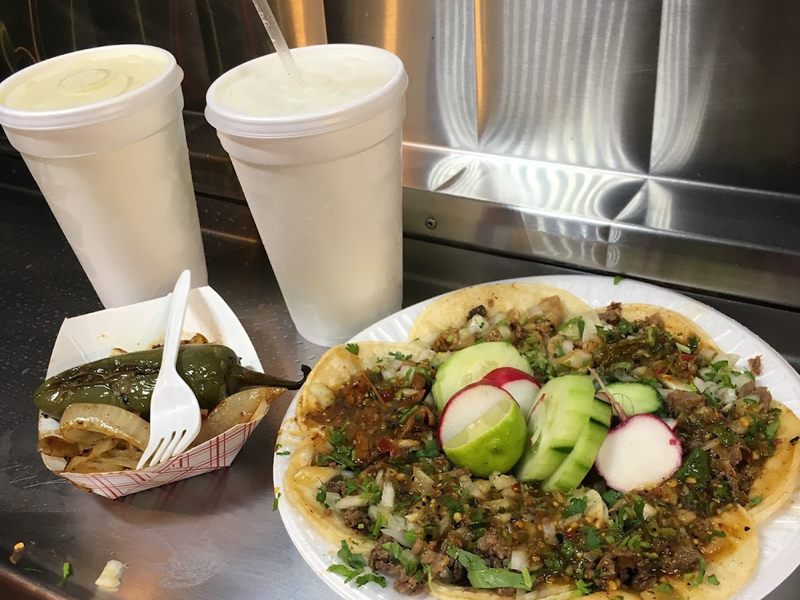 Tacos El Pecas food
